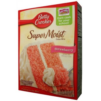 Betty Crocker Super Moist Strawberry Cake Mix 15.25 OZ (432g) 12 Packungen AUSVERKAUFT